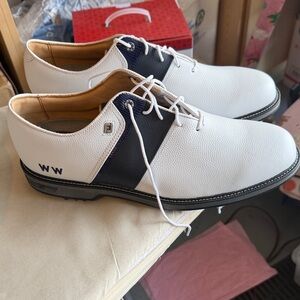 FootJoy White and Navy Men's Golf Shoes